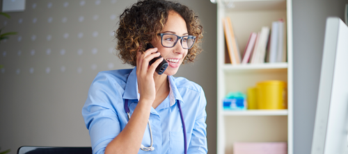 woman talking on the phone
