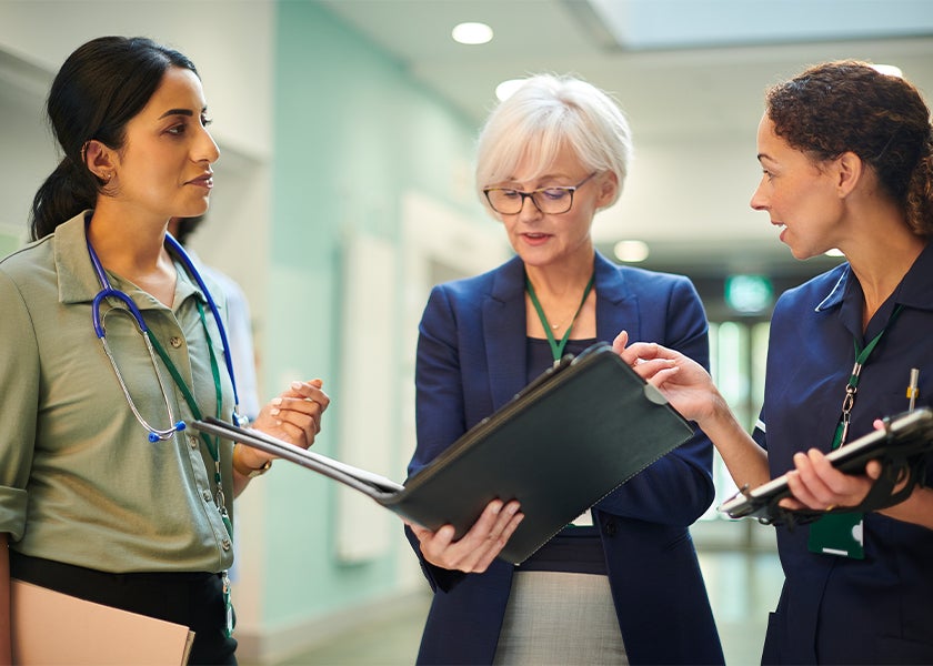 doctors talking amongst themselves
