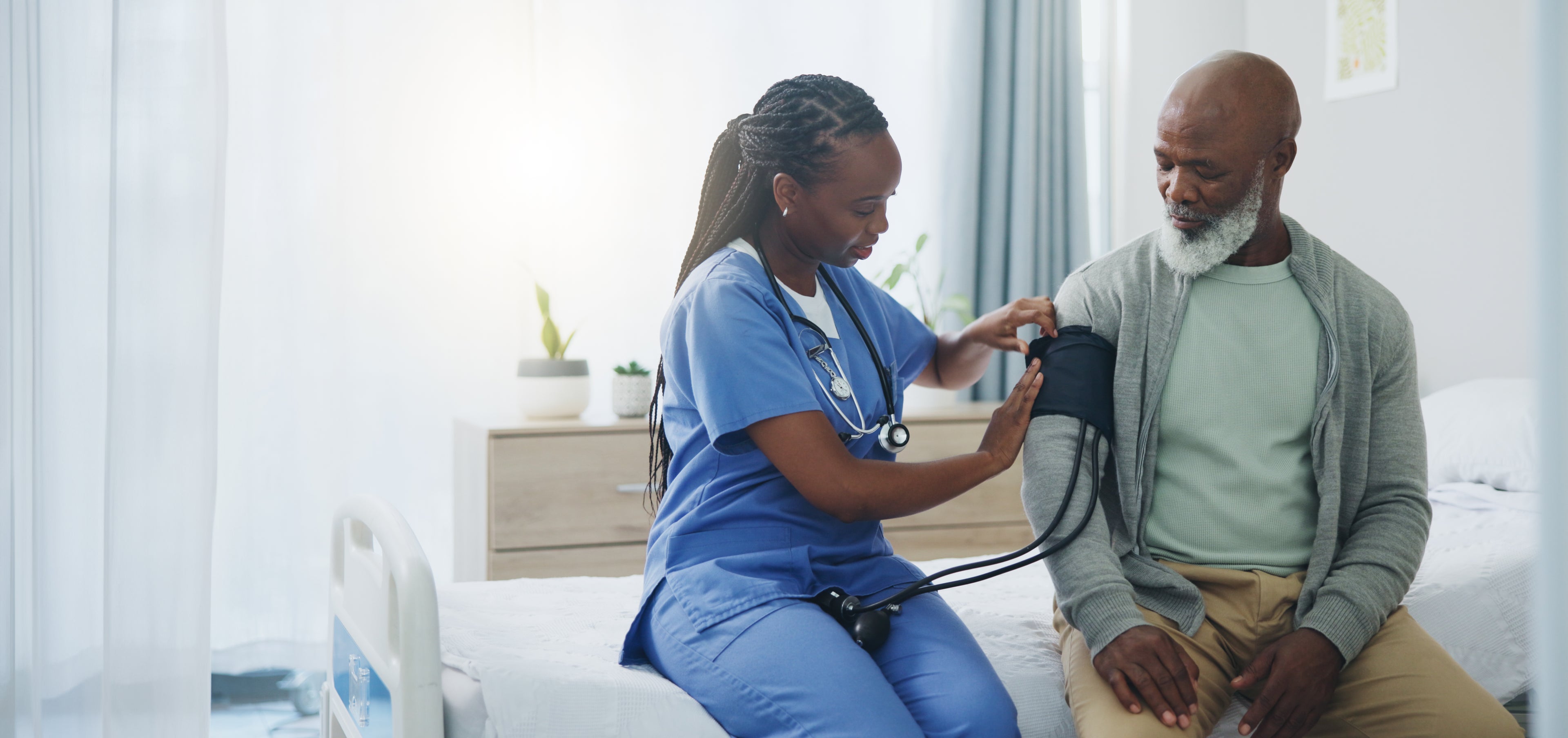 Doctor examining patient