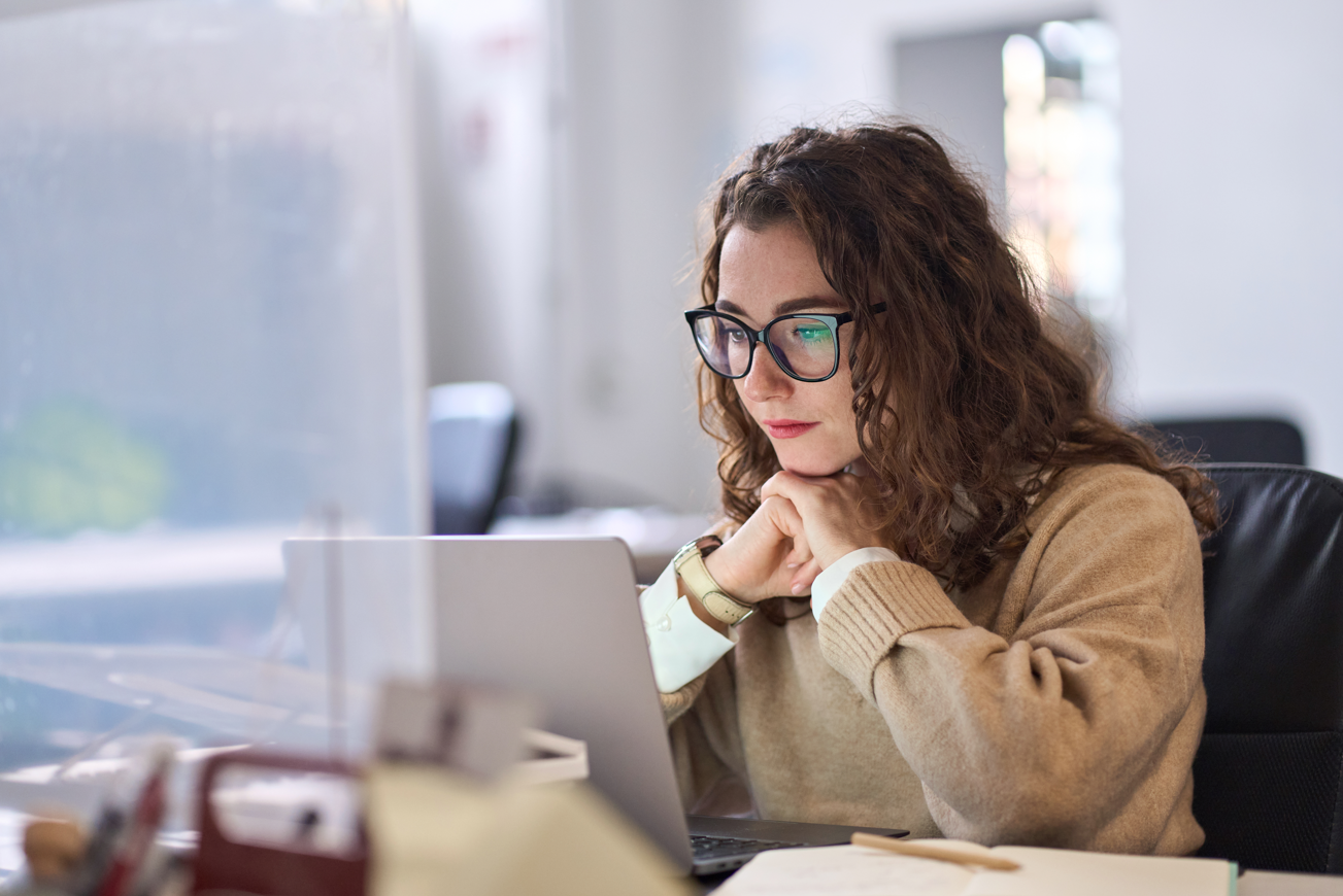 Woman on computer