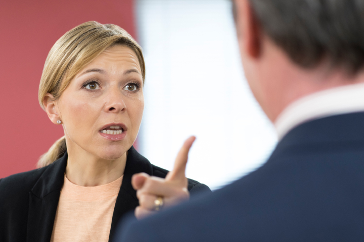 Doctor arguing with patient