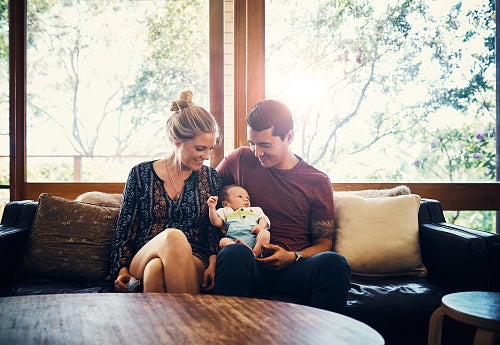 Image showing young family in living room