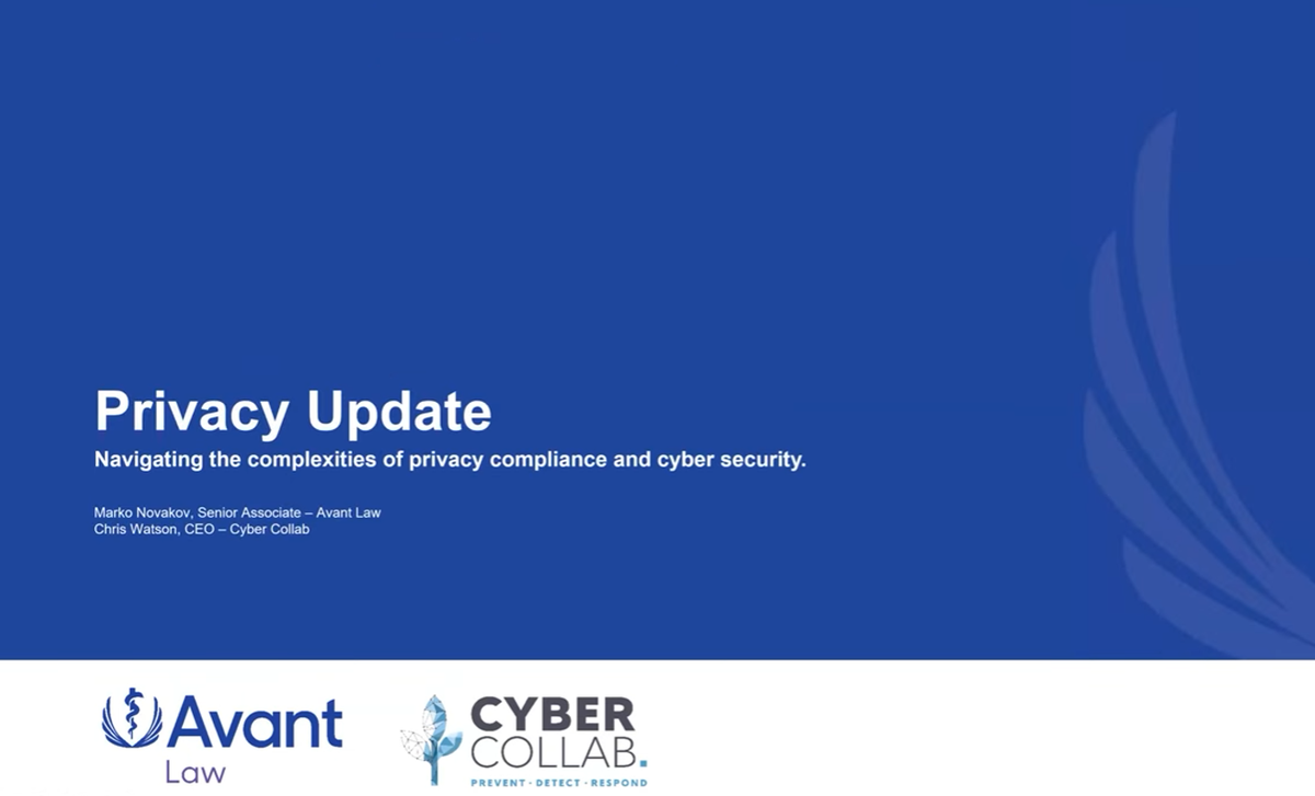 Privacy Update Webinar - Avant
