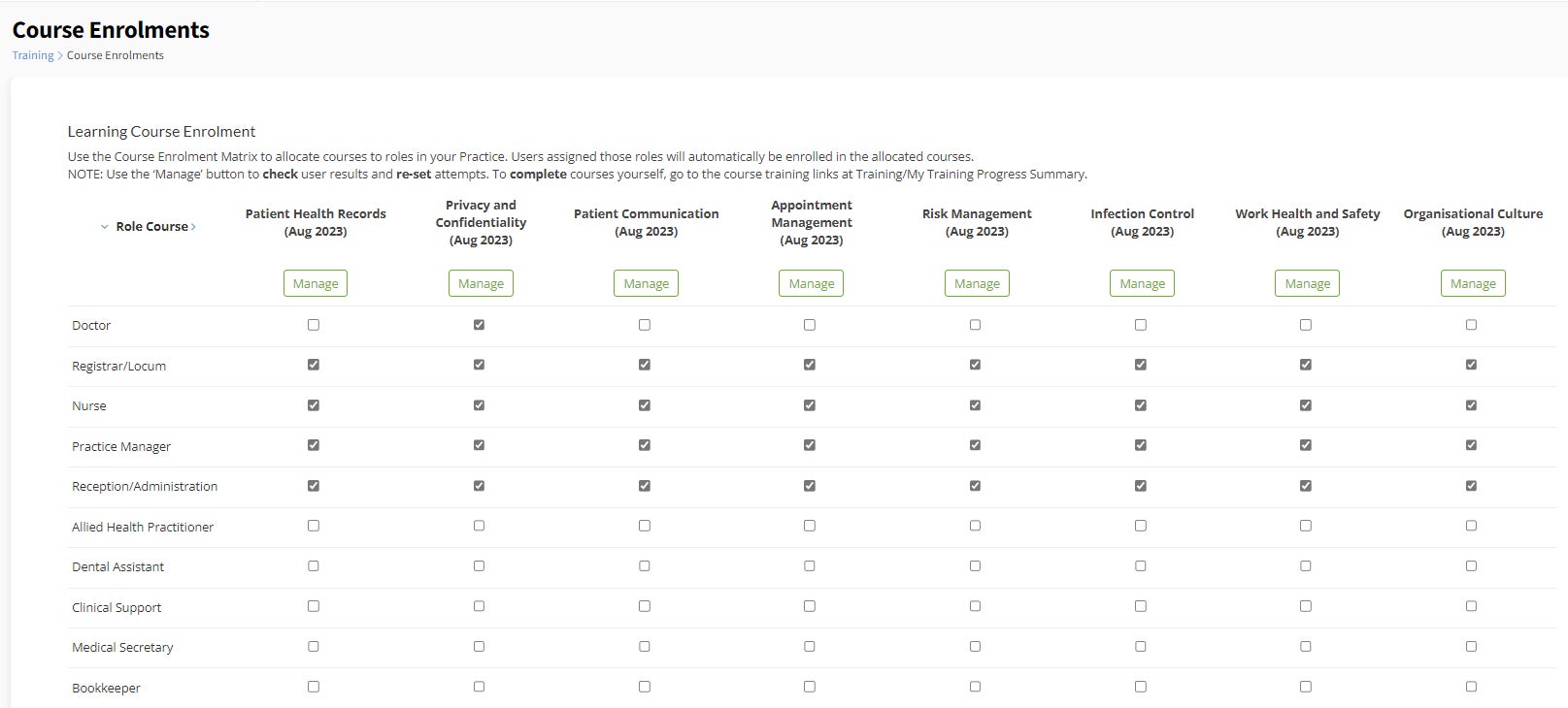 PracticeHub Training courses