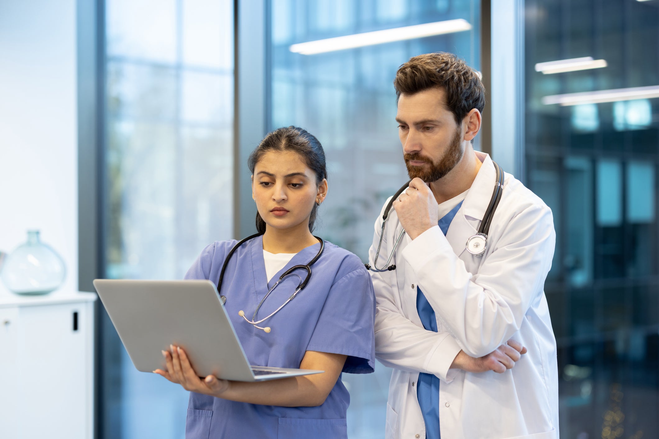 early career doctors working at a hospital