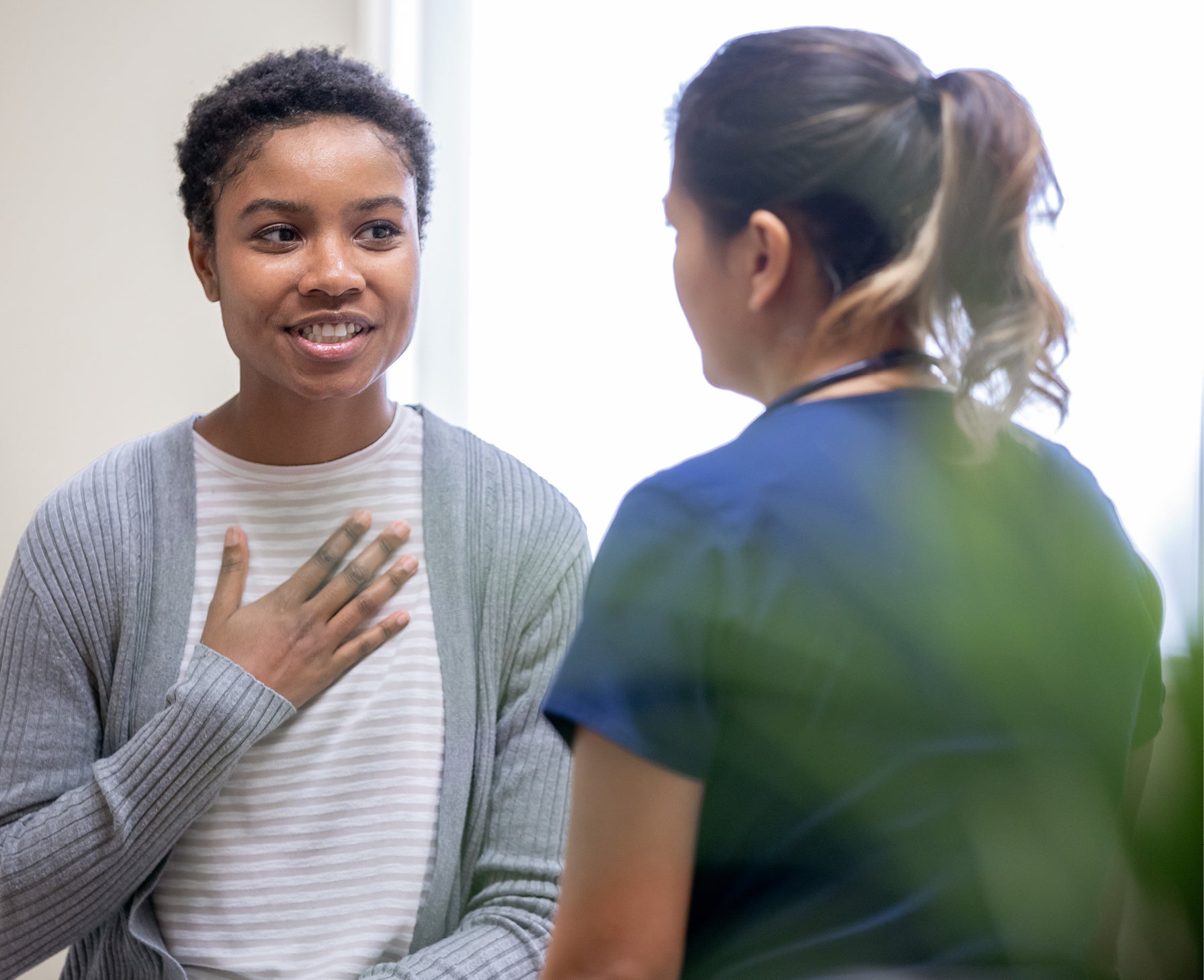 Patient talking to their doctor