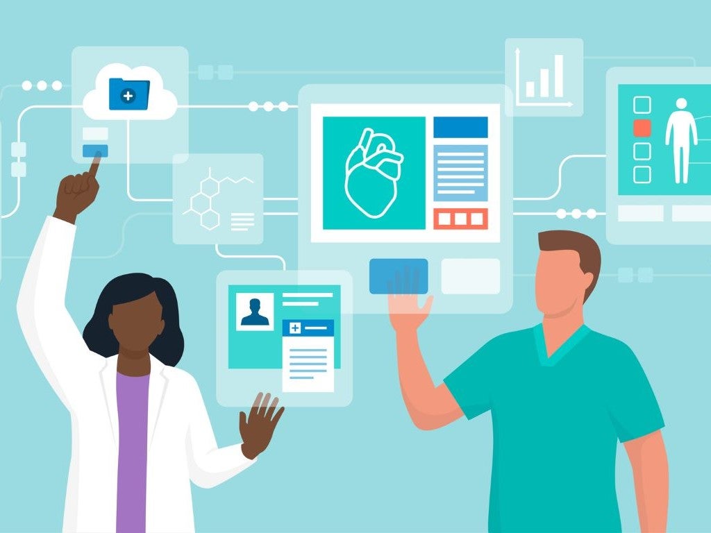 illustration with multiple computer screens 