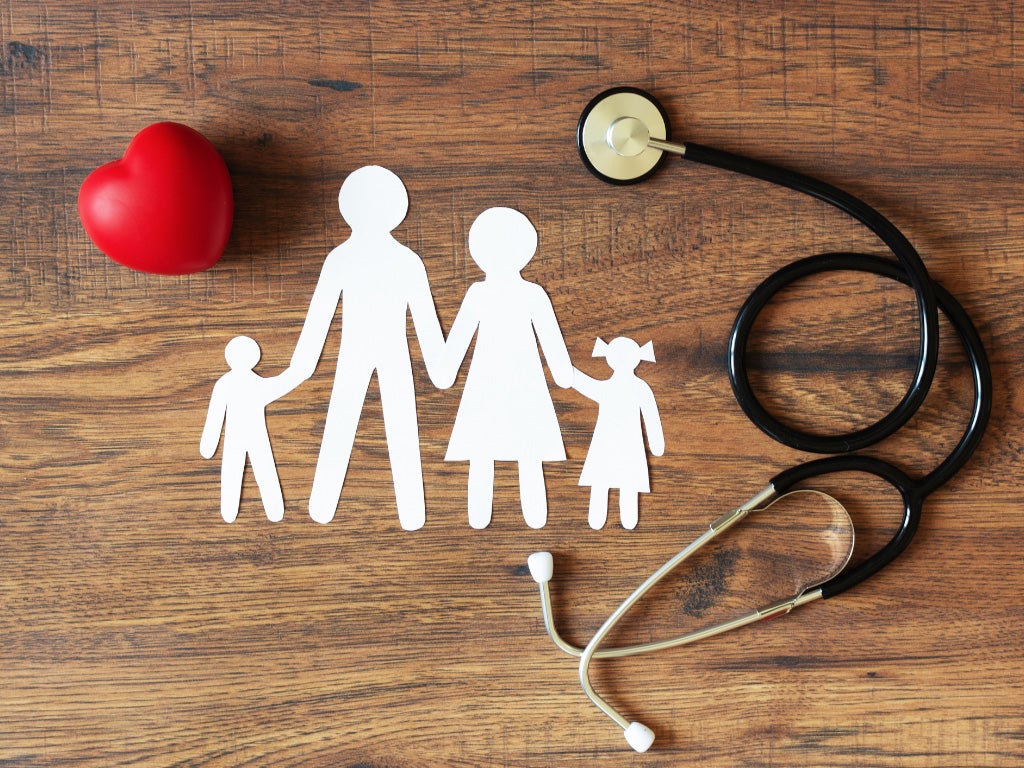 Cutout drawing of family