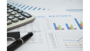 calculator on paperwork