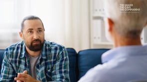 Doctor and patient talking in room