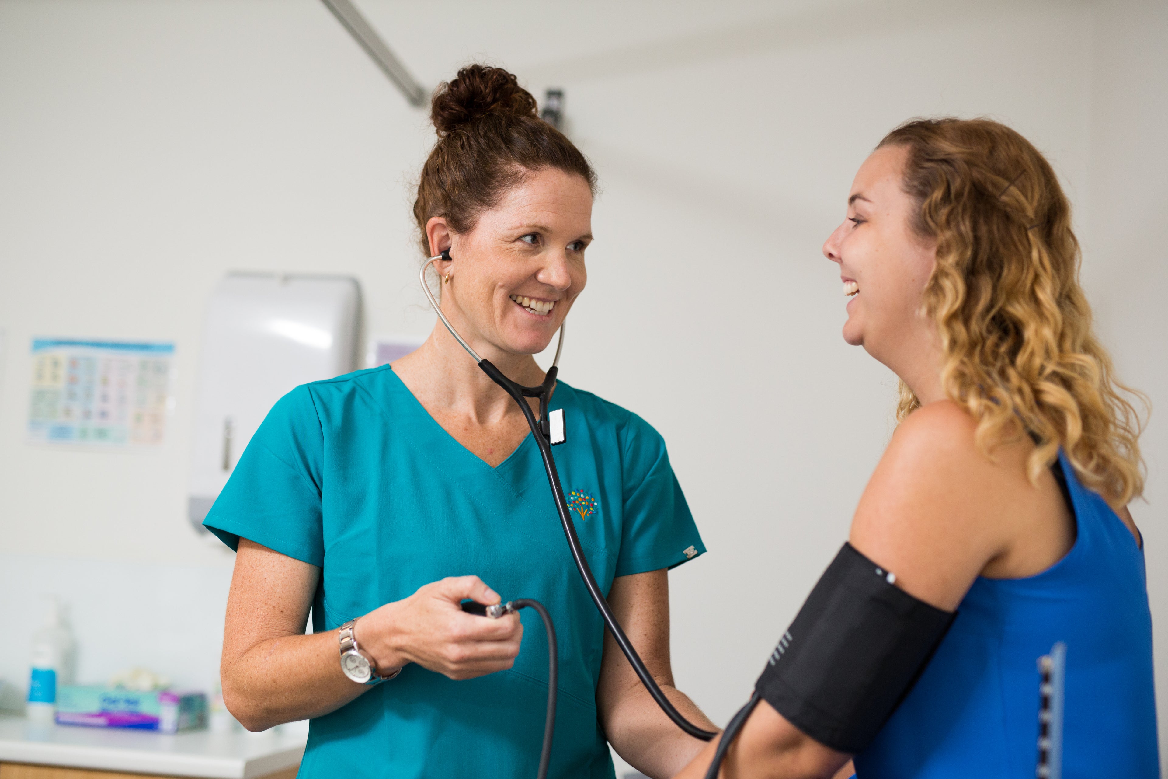 Doctor with patient in medical practice. 