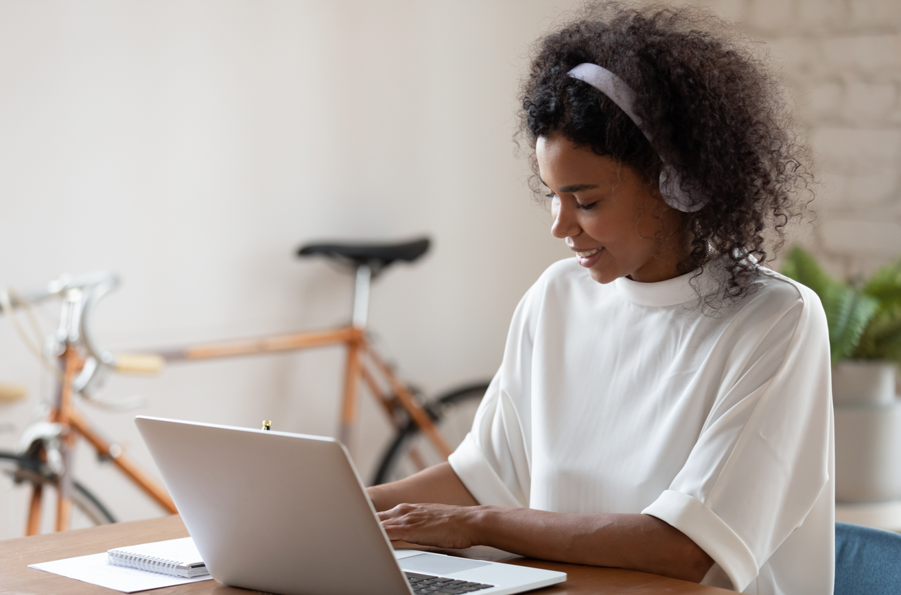 Woman on computer