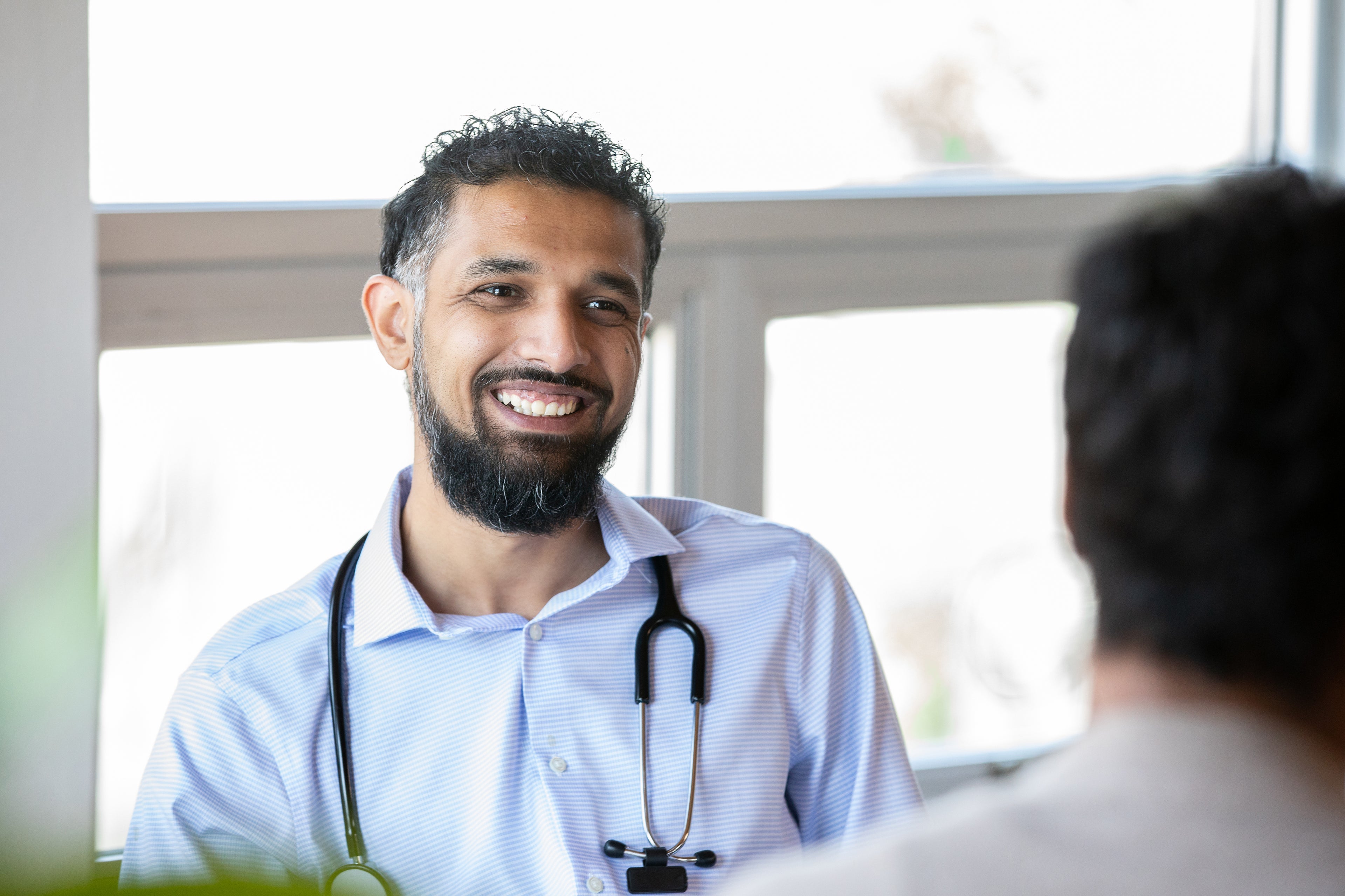 Doctor having a conversation with a patient