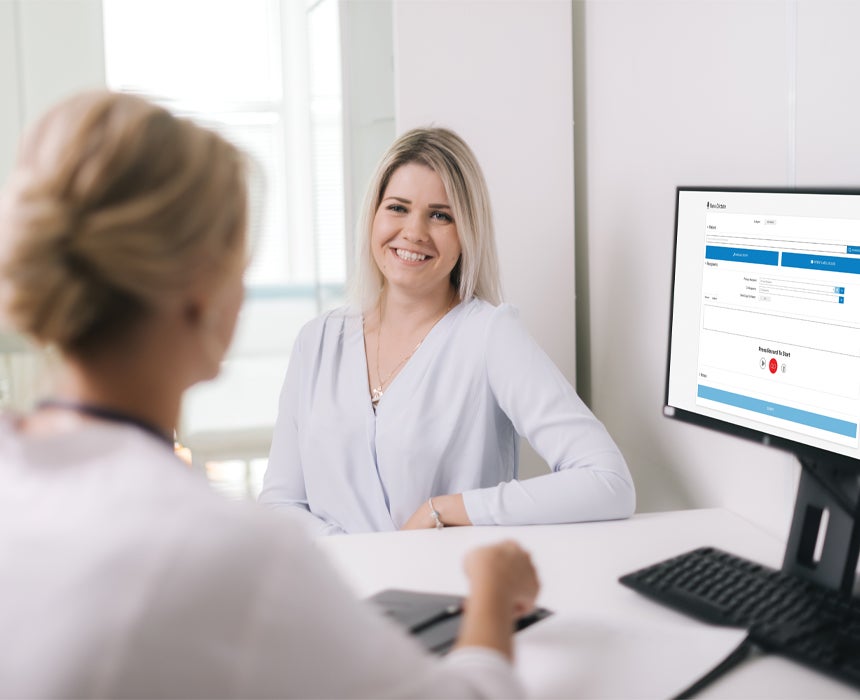 person holding phone using VoiceBox app