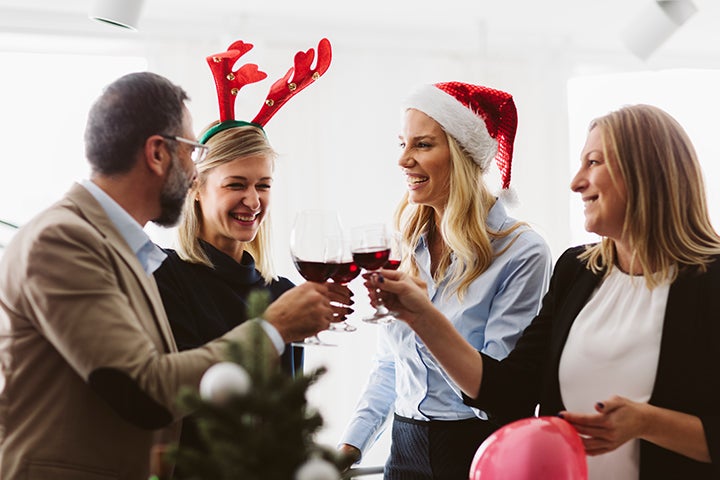 Illicit use of stolen green whistles at work party