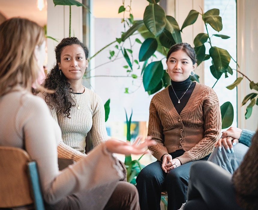 Group discussion and safe space for mental wellbeing