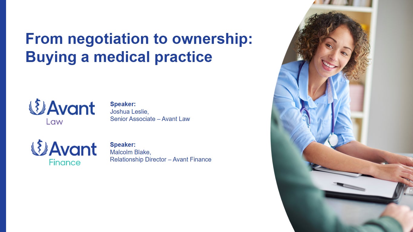 Buying a medical practice