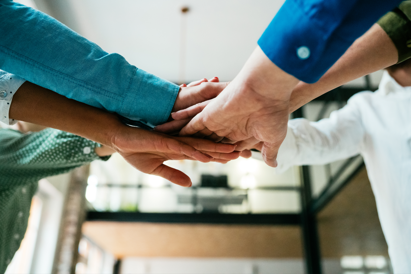 hands on top of each other