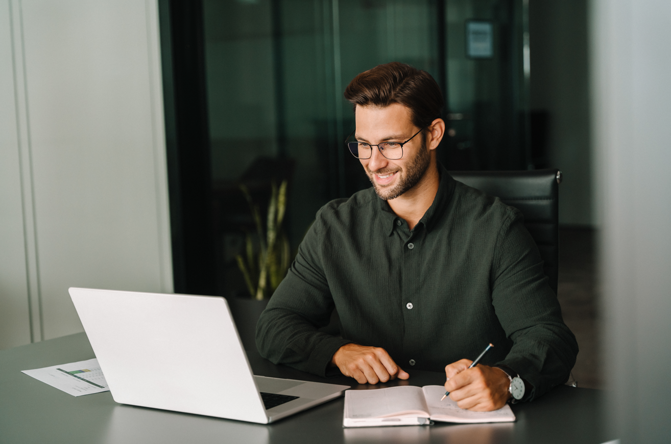 Man on computer