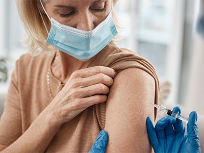 Patient receiving vaccination