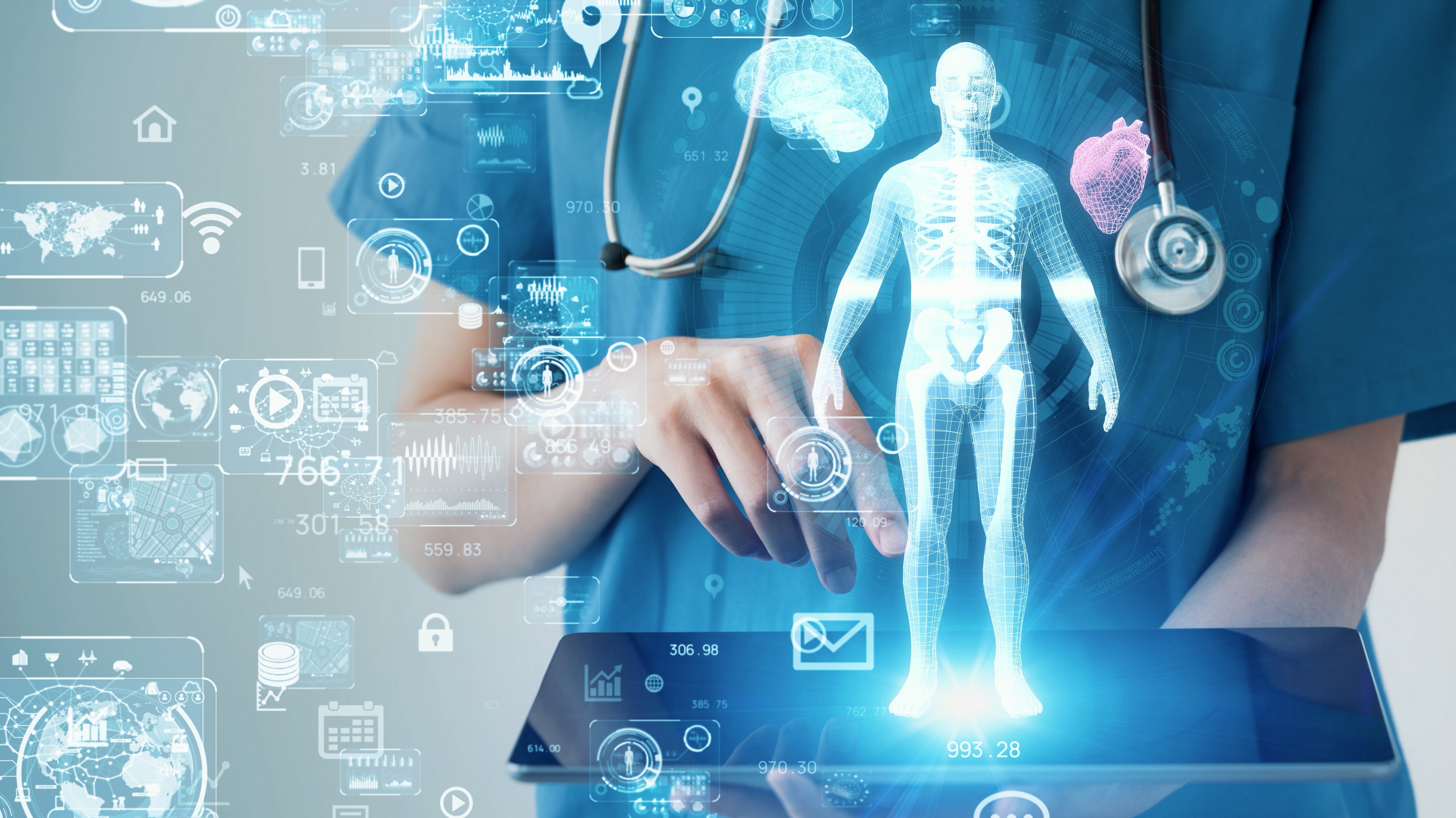 Illustration that symbolises using AI in healthcare